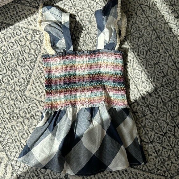 THML Tops - Feeling Just Right Navy Blue Gingham Tank size small